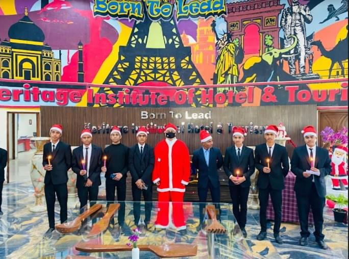 Heritage Institute of Hotel and Tourism Agra 24th Dec 2021 Christmas photo 2